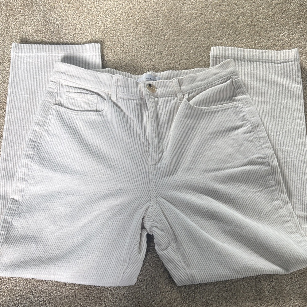 LOFT Women's White Corduroy Jeans